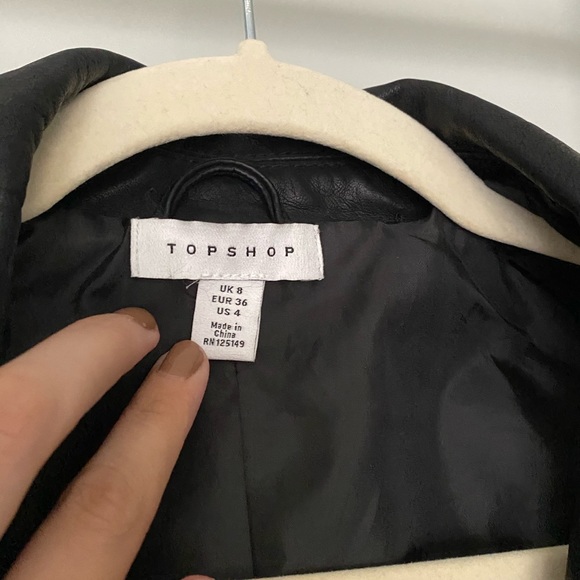 TopShop Faux Leather Jacket - US 4 - Picture 2 of 3